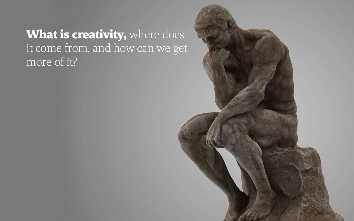 Creative thinking - an Image of August Rodin's The Thinker, a creative mind unleashed is great for business