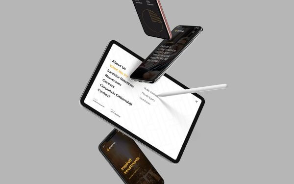 Esterad laptop and mobile ui
