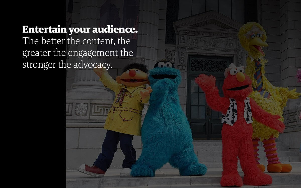 with content marketing you must entertain-the-audience